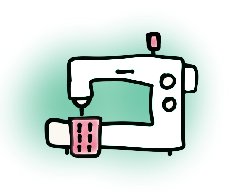 Illustration d'une machine à coudre.